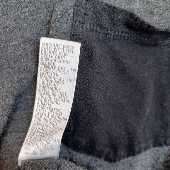 James Perse Standard Pocket Tee Long Sleeve Gray Black Contrast Mens 1 or Small - Picture 5 of 8